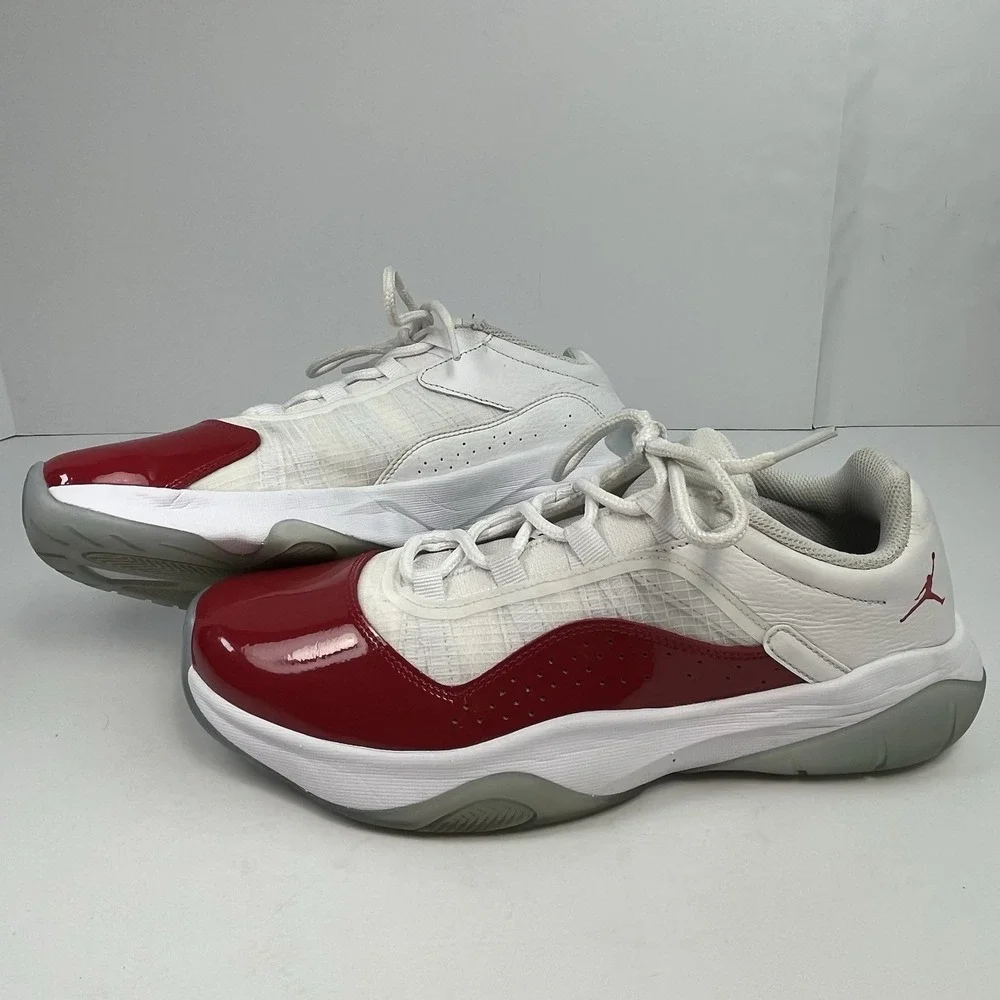 Nike Mens Air Jordan 11 CMFT Low DN4180-116 White Red Sneaker Shoes Size 9.5